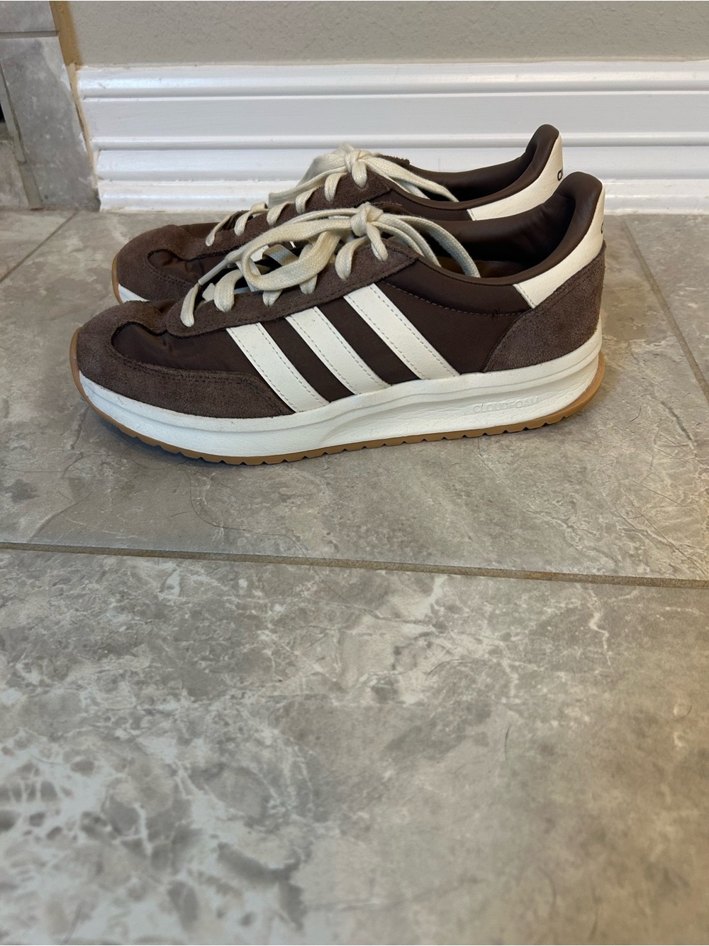 adidas Women’s Brown & Cream Retro Runner Sneakers